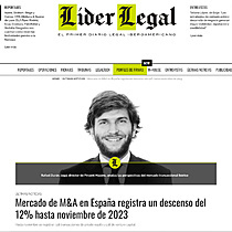 Mercado de M&A en Espaa registra un descenso del 12% hasta noviembre de 2023